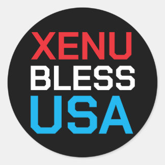 Xenu segne USA Runder Aufkleber