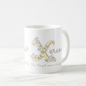 Xerena-Name bedeutet dekorative X-Monogramm-Tasse Kaffeetasse (VorderseiteRechts)