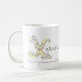 Xerena-Name bedeutet dekorative X-Monogramm-Tasse Kaffeetasse (Links)