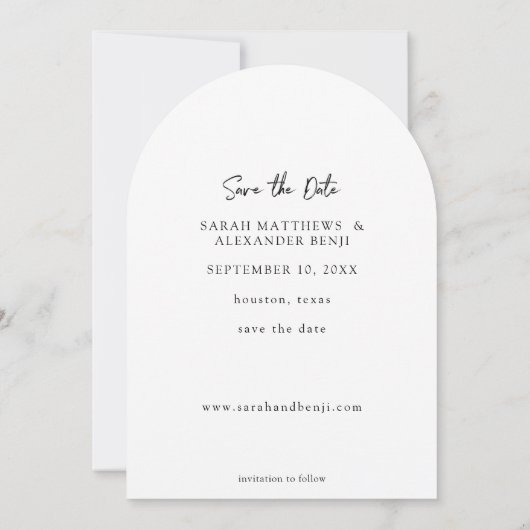 xFoto - Vertikales Schreiben Save the Date V2 Einladung (Rückseite)