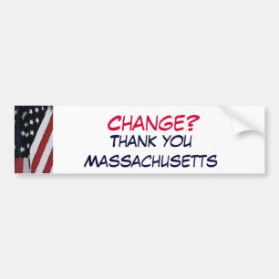 XG-, Änderung? , Danke Massachusetts Autoaufkleber