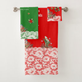 XHRISTMAS TOWEL BADHANDTUCH SET