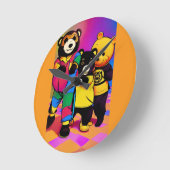 Xi Jinping im Party der Kinder Runde Wanduhr (Winkel)