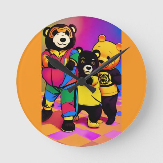 Xi Jinping im Party der Kinder Runde Wanduhr (Vorderseite)