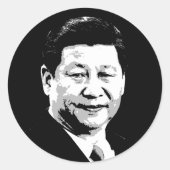 Xi Jinping Runder Aufkleber (Vorderseite)