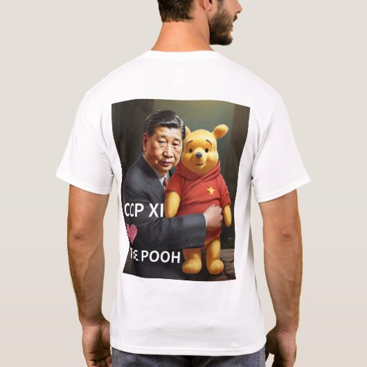 XI JINPING & WINNIE POOH, CHINA CCP 198964 UK FLAG T-Shirt (Rückseite)