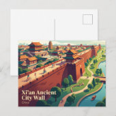 Xi'an Alte Stadtmauer China Postkarte (Vorne/Hinten)