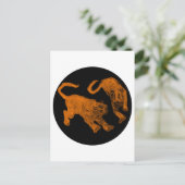 Xian China 2002 Brown Ghost Tigers Black Circle Tr Postkarte (Stehend Vorderseite)