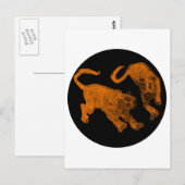 Xian China 2002 Brown Ghost Tigers Black Circle Tr Postkarte (Vorne/Hinten)