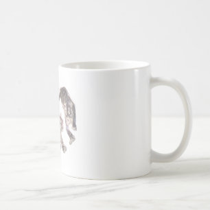 Xian China 2002 Ghost Tigers White Circle Transp Kaffeetasse