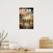 Xi'an China Vintage Reise Poster (Küche)