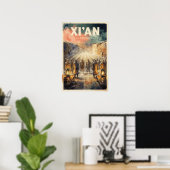 Xi'an China Vintage Reise Poster (Heimbüro)