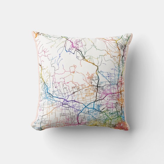 Xianyang China City Map Kissen (Vorderseite)