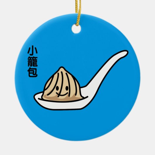 Xiaolongbao Chinesische Suppe Dumpling Dim Sum Bun Keramikornament (Vorne)