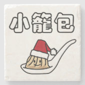 Xiaolongbao chinesischer Suppen-Mehlkloß Dim Sum Steinuntersetzer (Vorderseite)