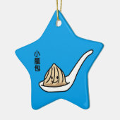 Xiaolongbao chinesisches Suppen-Mehlkloß-Dim Keramik Ornament (Links)