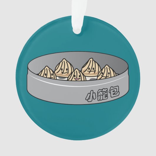 Xiaolongbao chinesisches Suppen-Mehlkloß-Dim Ornament (Vorderseite)