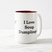 Xiaolongbao chinesisches Suppen-Mehlkloß-Dim Zweifarbige Tasse (VorderseiteRechts)