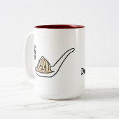 Xiaolongbao chinesisches Suppen-Mehlkloß-Dim Zweifarbige Tasse (Vorderseite Links)