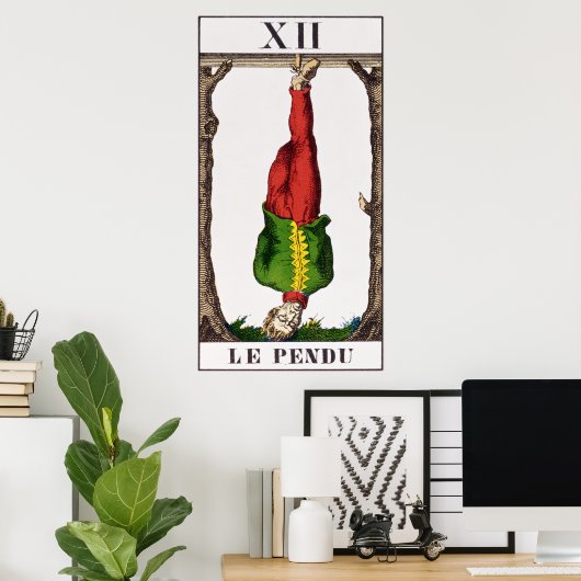 XII Der verhasste Mann, Tarot-Karte Poster (Heimbüro)