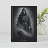 XIII Death Tarot Card Halloween Party Einladung (Stehend Vorderseite)