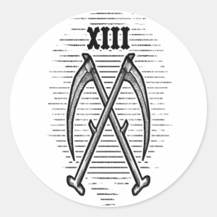 XIII RUNDER AUFKLEBER