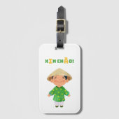 XIN CHÀO! Vietnam Gepäckanhänger (Vorderseite Vertikal)