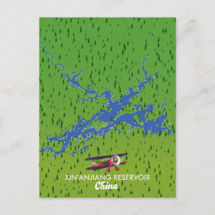 Xin'anjiang China-Karte Einladungspostkarte