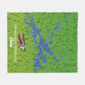 Xin'anjiang China-Karte Fleecedecke (Vorderseite (Horizontal))