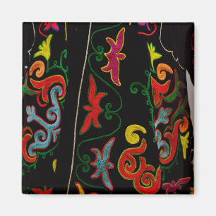 Xinjiang Embroidery Floral Magnet