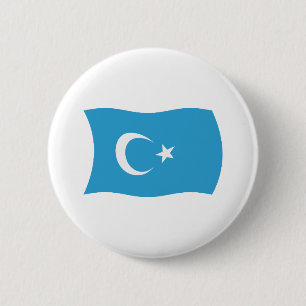 Xinjiang Uigur-Flaggenknopf Button
