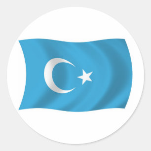 Xinjianj Uigur Flag-Aufkleber Runder Aufkleber