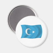 Xinjianj Uigur Flag Magnet (Vorderseite/Rückseite)