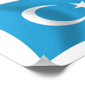 Xinjianj Uigur Flag Poster drucken (Ecke)
