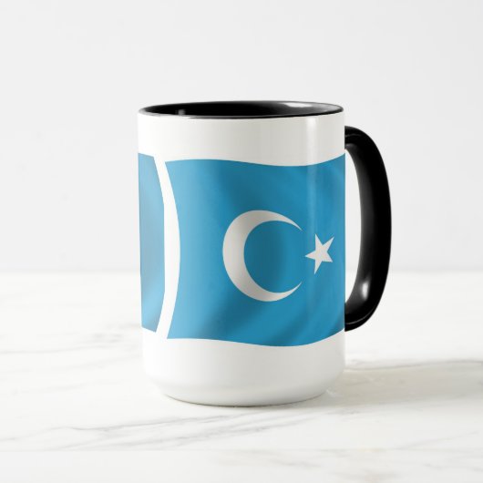 Xinjianj Uigur Flag Tasse (VorderseiteRechts)