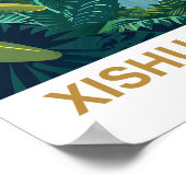 Xishuangbanna Rainforest Yunan Tiongkok Travel Poster (Ecke)