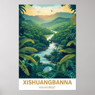 Xishuangbanna Regenwald Yunan China Reise Poster