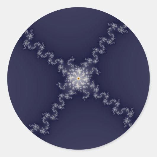 Xit - Fraktal Runder Aufkleber (Vorderseite)