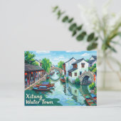 Xitang-Wassertown China Postkarte (Stehend Vorderseite)