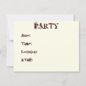 Xiuhtecuhtli Aztec Toter Gott Einladung (Rückseite)