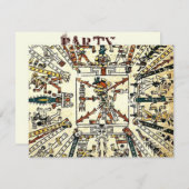 Xiuhtecuhtli Aztec Toter Gott Einladung (Vorne/Hinten)