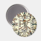 Xiuhtecuhtli Aztec Toter Gott Magnet (Vorderseite/Rückseite)