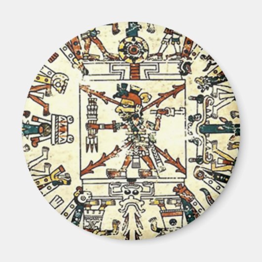 Xiuhtecuhtli Aztec Toter Gott Magnet (Vorne)