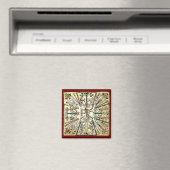 Xiuhtecuhtli Aztec Toter Gott Magnet (In Situ (Geschirrspüler))