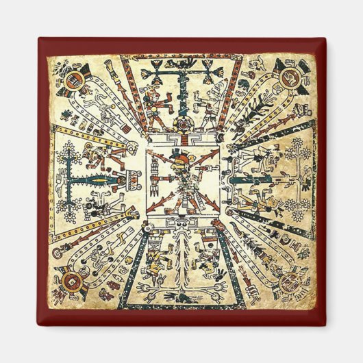 Xiuhtecuhtli Aztec Toter Gott Magnet (Vorne)