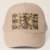 Xiuhtecuhtli Aztec Toter Gott Truckerkappe (Vorderseite)