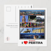 XK Kosovo - Pristina - Postkarte (Vorne/Hinten)
