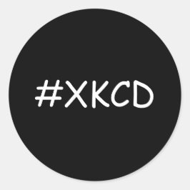 xkcd Hashtag Runder Aufkleber