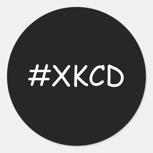 xkcd Hashtag Runder Aufkleber (Vorderseite)