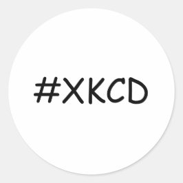 xkcd Hashtag Runder Aufkleber